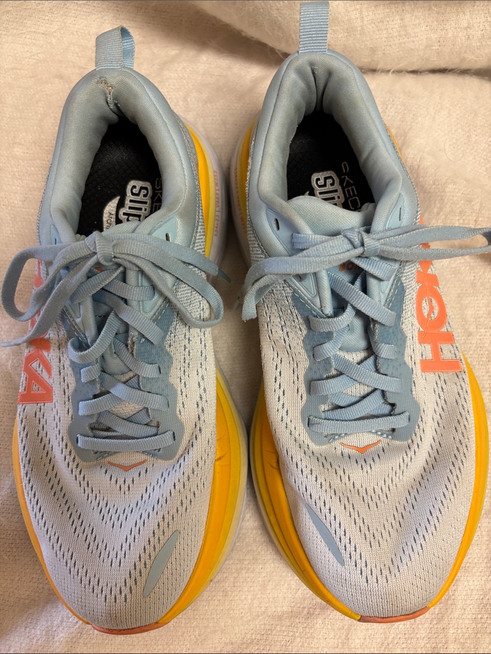 Hoka Bondi 8 Sneakers/Shoes Lace-Up Sz 7.5 Mesh